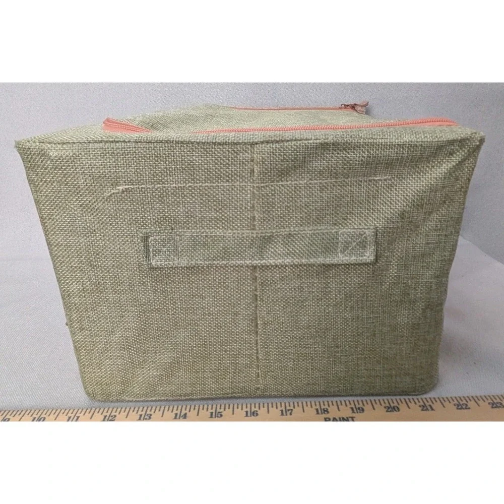 Storage Bin Organizer Medium Sage Green Excellent Collapsible Window